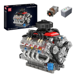 KIT DE BLOCOS DE MONTAR MOTOR V8 LSX454 487 PEÇAS MOULD KING 10171